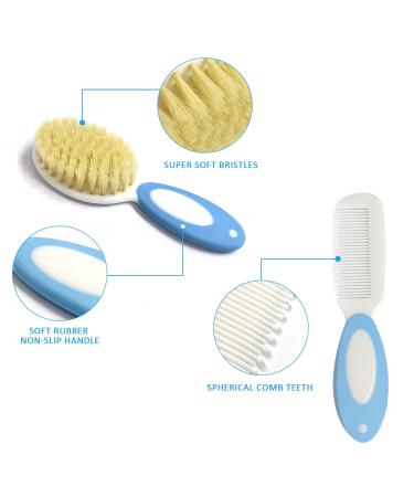 5 Pack Newborn Brush and Comb Set | Soft Fine Hair Brushes & Baby Toddler Body Soap | International Shipping - Buy Online on SooperMarket.com