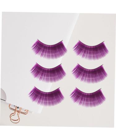 ABOOFAN 6 Pairs Halloween Eyelashes for Women Halloween Makeup Eyelashes False Eyelashes Natural Look Tinsel Eyelashes Shining False Lashes Lash Extension Kit Extend Purple 3d Slender - Buy Online on SooperMarket.com