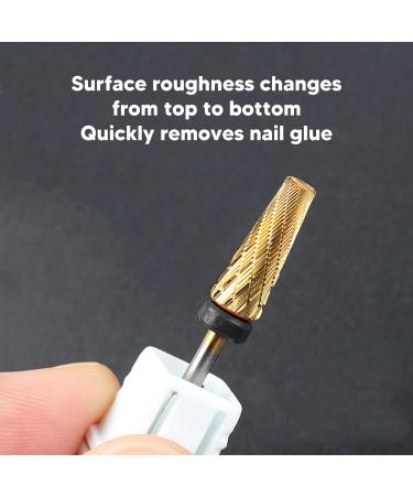 Nail Drill Bit Replacement Nail Gel Grinding Head Tungsten Steel Nail Grinding Head 2 Way Rotating for Nail Gel Cleaning Removal - Buy Online on SooperMarket.com