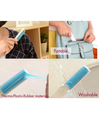 iLifeTech Reusable Lint Roller Sticky Lint Brush for Dog Cat Hair Remover Washable Sticky Roller for Clothes Carpets - Medium Size 2 Piece Set Blue - Buy Online on SooperMarket.com