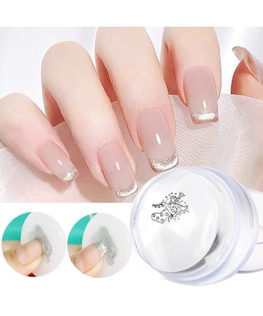 Angnya Nail Art Stamper & Scraper Set - 2 Pieces Transparent French Nail Art Tools for DIY Creative Nail Designs - Buy Online on SooperMarket.com