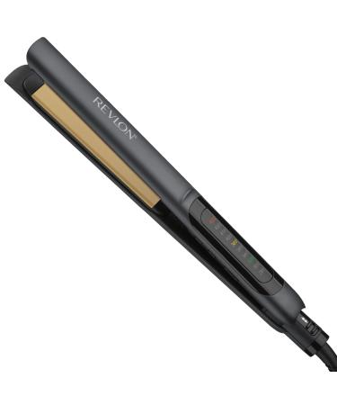Revlon Smooth Brilliance Ceramic Hair Flat Iron | Smooth Glide and Ultra-Sleek Sylas, (1 in) 1 INCH_BLACK