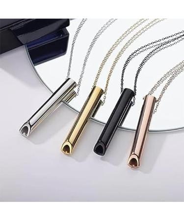Breathlace Necklace Quit Smoking Breathlace Quit Smoking Breathing Necklace for Anxiety Relief Anxiety Stress Panic Attack Meditation Tools Necklace (Silver+ Rose Gold) - Buy Online on SooperMarket.com