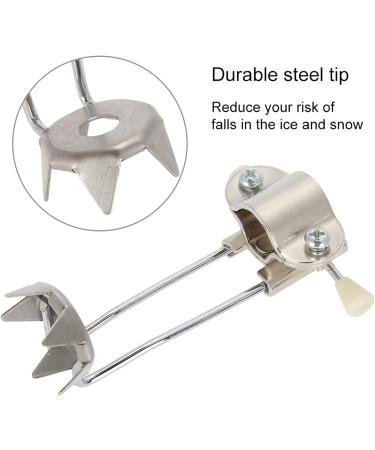 Cane Ice Grip Attachment for Walking Mobility Crutches Non Slip Ice Grip with Durable Steel Tip - Buy Online on SooperMarket.com