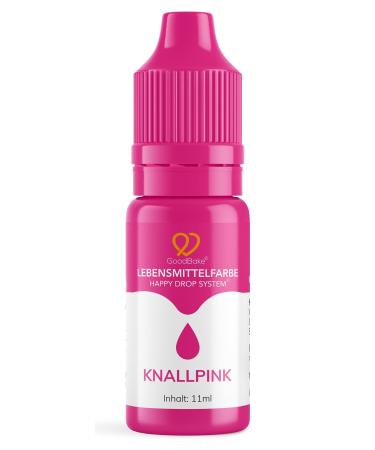 Goodbake food coloring pink (11 ml) - intensive food coloring - highly concentrated color - for coloring cakes fondant butter cream drinks mucus and much more.100% vegan