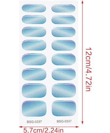 Semi Cured Gel Nail Polish Strips Adhesive Gel Nail Art Stickers Lasting Glitter Gel Nail Wraps Sticker with Nail File Semi Cured Gel Nail Stickers for Toes White with Uv Light Bsg0325 - Buy Online on SooperMarket.com