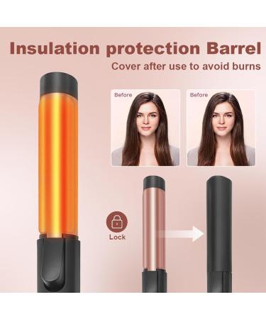 25mm Electric Hair Curling Iron | Portable Adjustable Curler with Heat-Resistant Sleeve & 360 Rotating Cord - Buy Online on SooperMarket.com
