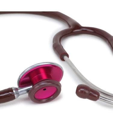 Buy Lightweight Acoustic Stethoscope for Doctors & Medical Students - Adult Size Flexible Tube Soft Ear Knobs - Micro Al in Chocolate - Buy Online on SooperMarket.com