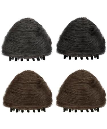 BEALIFE Exquisite Workmanship Cat Ear Claw Clip Hair Extension Increase Hair Volume Fluffy Cow Horn High Temperature Fiber Dark Brown - Buy Online on SooperMarket.com