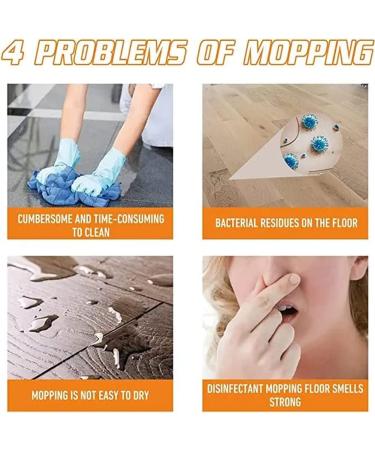 HOPASRISEE Multi-purpose Floor Cleaner Powerful Decontamination Floor Cleaner Hardwood Floor Cleaner Orange Multi Purpose Floor Cleaner for Wood Tile Floors Bathroom Kitchen Floor (2pcs) - Buy Online on SooperMarket.com