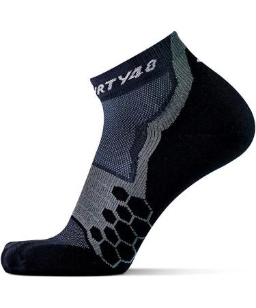 Thirty48 Performance Compression Low Cut Running Socks | 3 Pairs Black/Gray Large | Men & Women | Targeted Compression - Buy Online on SooperMarket.com