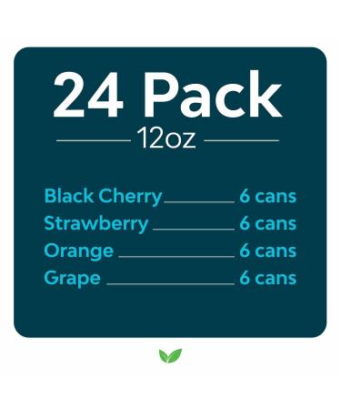 Zevia Zero Calorie Soda Fruity Variety Pack - 24 Cans, 4 Flavors - 12oz Each - Buy Online on SooperMarket.com