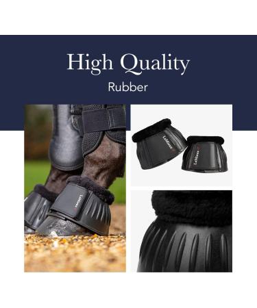 LeMieux Black Rubber Bell Overreach Horse Boots - Protective Gear and Training Equipment - Equine Boots Wraps & Accessories Medium Black Rubber Bell - Buy Online on SooperMarket.com
