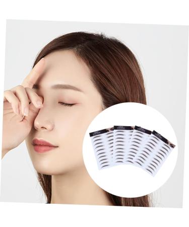 HAPINARY 8 Pcs Eyebrow Stickers Semi Permanent Eyebrows Eyebrow Shape Brown Water Transfer Paper with Soy Ink - Buy Online on SooperMarket.com