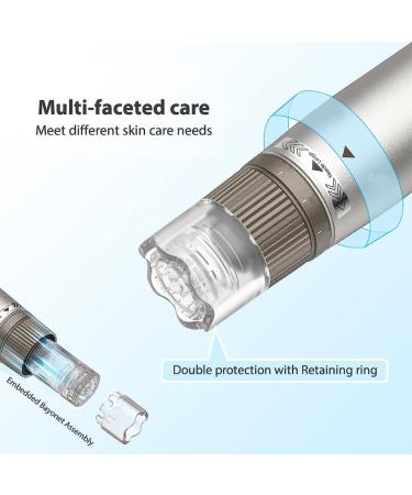 Dr. Pen H3 Hydra Pen Automatic Serum Applicator - Authentic Derma Beauty Pen - Trusty Skin Care Tool Kit - 0.25mm 12pins 2 + 0.25mm Round Nano x3 + 0.25mm Silicone Nano x3 - Buy Online on SooperMarket.com