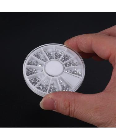 AIDIRui Silver rhinestones boxes Crystal nail manicure Nail 1.5 MM wheel - Buy Online on SooperMarket.com
