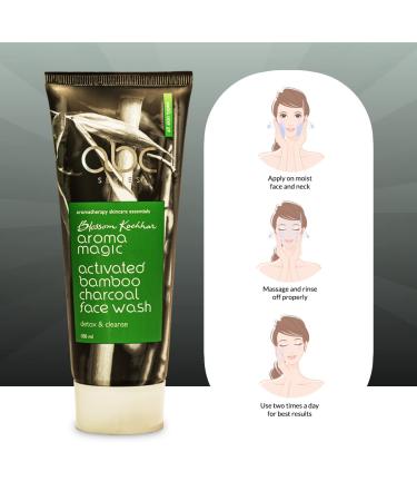 Aroma Magic Activated Charcoal Face Wash - Gently Removes Oil Tightens Pores & Exfoliates for Smooth Radiant Skin | 100ml - Buy Online on SooperMarket.com