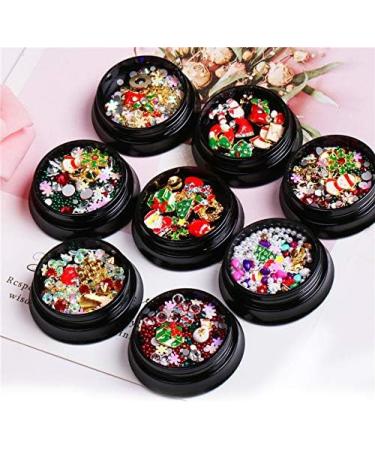 Brensty Nail Colorful Nail Christmas Rhinestone Series 3D Manicure Nail Art Decor DIY Studs Pearl Jewelry SD-04 - Buy Online on SooperMarket.com
