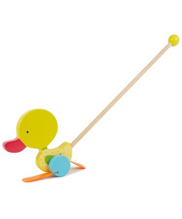 Bieco sliding toys wood duck |Sliding animals from 1 year |Duck running animal wood |Sliding animal wood for boys & girls |Sweeted wooden pulling animal |Wooden toy slide