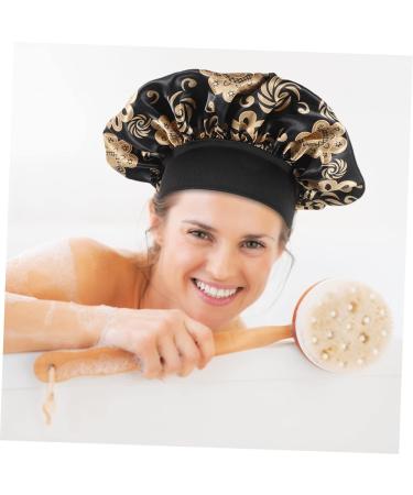PLAFOPE Satin Sleep Cap Set - Elastic Headband & Broadside Shower Cap - Girls Hair Ties - 26x26cm - 2pcs - Buy Online on SooperMarket.com