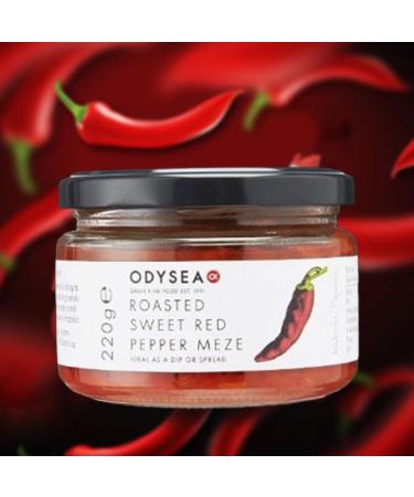 Odysea Meze Pick N Mix - Choose From 7 Flavours | Aubergine Red Pepper & Feta Kalamata Olive Sun Dried Tomato Brushshetta Roasted Red-Pepper Harissa Spicy - Pack of 2 - Buy Online on SooperMarket.com