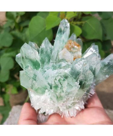 Natural Stone 300-1000g Garden Cluster Natural Green Ghost Quartz Ore raw Gemstone SpecimenHome Decor (Size : 900-1000g) HOMEZHOU (Size : 1.1 1.2kg) - Buy Online on SooperMarket.com