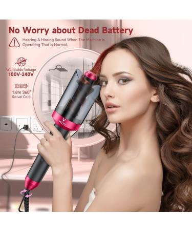 Automatic Curling Iron - 1 Large Rotating Barrel 4 Temp Settings Anti-Scald & Anti-Tangle Fast Heating Hair Curler - Perfect for International Shipping - Buy Online on SooperMarket.com