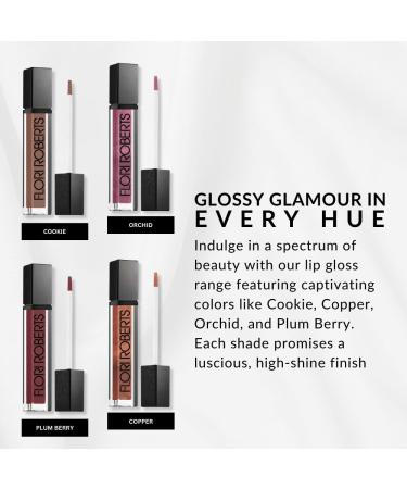 Flori Roberts Mineral Base Lip Shine - Vibrant Lip Gloss for Women of Color Non-Sticky Long Wear High Shine Finish in Copper - Buy Online on SooperMarket.com