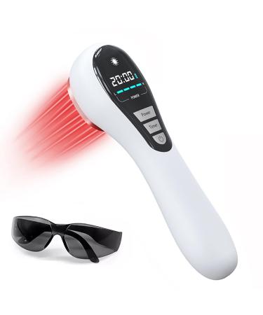 Red Light Device Red Light Physical Treatment Device 3 X 808nm and 14 X 650nm Red Light 2600 MHA Large Battery 5/10/15/20 Timer and Adjustable Intensity for Joint Knee Shoulder Pet
