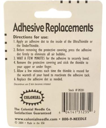Colonial Needle SM201 Under Thimble Adhesive Replacement 8-Pack - Clear Medium - Buy Online on SooperMarket.com