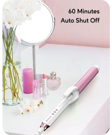 ORYNNE 1.25 Inch Curling Iron with Long Barrel for Loose Curls | Ionic Technology | Far-Infrared Heat | Ceramic Wand with Temp Control | Fast Heating, Automatic Shut Off | 60 Min Timer - Buy Online on SooperMarket.com