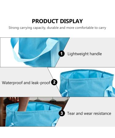 Portable Foot Massager & Soaking Basin | Foldable Travel Foot Bath 30x30cm - Blue - Buy Online on SooperMarket.com