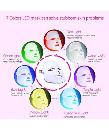 7 Color LED Light Therapy Mask - FEITA Photon Light Skin Rejuvenation Therapy Facial Skin Care Mask - Anti Aging - Reduce Wrinkles - Face Care Treatment - Buy Online on SooperMarket.com