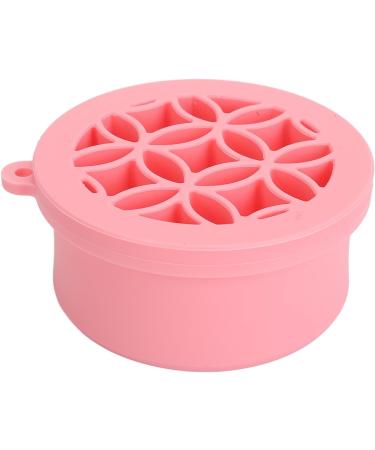 Makeup Brush Cleaner Cup Portable Silicone Scrubber Bowl Efficient Cleaning Drying Rack (Pink) - Buy Online on SooperMarket.com