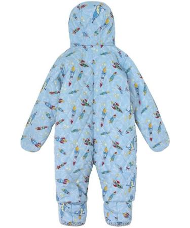 Cath Kidston Baby Cosy Pramsuit Snowsuit Rockets Light Blue 18-24 Months - Buy Online on SooperMarket.com