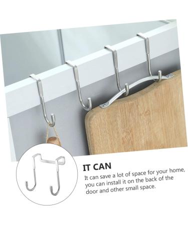CHILDWEET Stainless Steel Hooks 3pcs Wall Hanger Hooks Key Hanger Wall Clothes Rack Bathroom Hangers Wall Hook Ordinary 7.5X6.5CM Silver - Buy Online on SooperMarket.com