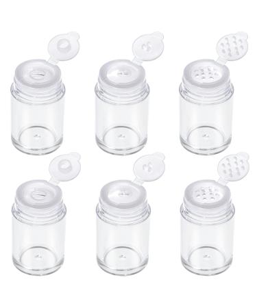 RAYNAG Set of 6 Mini Empty Loose Powder Bottle Travel Cosmetic Glitter Powder Eye Shadow Powder Box with Sifter and Lids