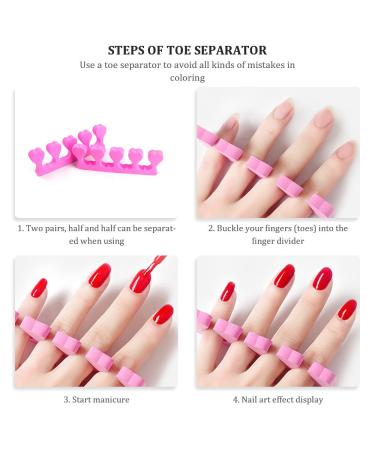 100pcs Toe Separators/Finger Dividers (50 Pairs) - Disposable Pedicure Foam Toe Separators for Nail Salon - Professional Nail Art Sponge Cushions for Polish - Buy Online on SooperMarket.com