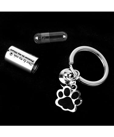 CTDMJ Stainless Steel Dog Paw Cremation Urn Keyring Small Urns for Ashes Ashes Urn Mini Cremation Urn Memorial Ashes Keepsake Keychain Pet Charms Locket Pendant Cremation Jewellery for Ashes - Buy Online on SooperMarket.com