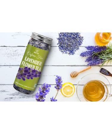 BLUE TEA - Lavender Tea - 60gm (Pack of 2) | Pure Lavender Flower Buds From Kashmir | Vegan Free - Non-GMO - Caffeine Free Eco-Sustainable Packaging| - Buy Online on SooperMarket.com
