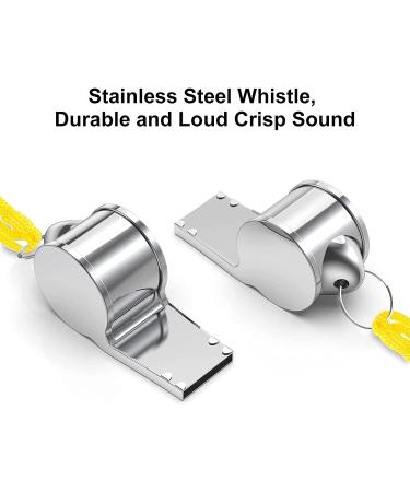 Faty-T 3 Packs Stainless Steel Whistle with Lanyard for Coaches and Referees - Training Whistle for School Sports and Soccer, Football, Basketball - Buy Online on SooperMarket.com