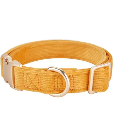 YUDOTE Ultra-Soft Natural Cotton Dog Collar for Large Dogs with Sensitive Skin - Orange L (1 Pack) - Buy Online on SooperMarket.com