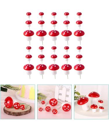 Didiseaon 30pcs Mini Foam Mushroom: Cupcake Toppers Food Picks Cute Tiny Mushrooms Dessert Decoration for Woodland Theme Birthday Party Garden Ornament Flower Pots Bonsai Micro Landscape - Buy Online on SooperMarket.com