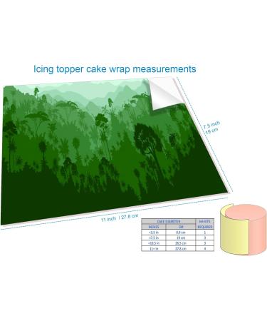 FOREST SCENE WRAP AROUND EDIBLE CAKE TOPPER ICING SHEET DECORATION 3 SHEETS - Buy Online on SooperMarket.com
