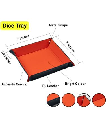DND Polyhedral Dice Set - 6 Sets with Free Drawstring Bags and PU Leather Tray - Buy Online on SooperMarket.com