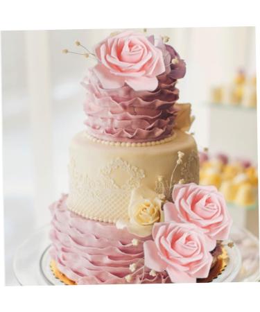 Obelunrp Womens Day Cake Topper 10PCS Pink Rose Flower Cake Topper Party Cake Decor for 3.8 Goddess Festival Mother Day (2.95x7.87inch) - Buy Online on SooperMarket.com