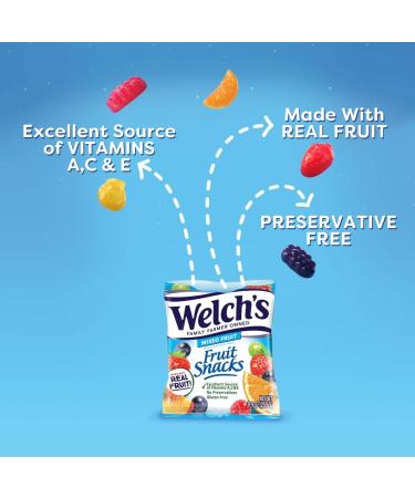 Welch's Fruit Snacks Mixed Fruit & Superfruit Bulk Variety Pack | Individual Single Serve Bags | Pack of 80 x 25 g | Gluten Free | Real Fruits Made | Share Pack | Birthday Pack | Sold by EPL - Buy Online on SooperMarket.com
