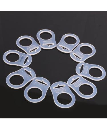 Tiuimk Transparent Silicone Pacifier Ring | Prevents Pacifier from Falling | Safe & Stylish Design for Babies - Buy Online on SooperMarket.com