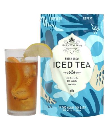 Harney & Sons Fresh Brew Iced Tea Classic Black  15 Tea Bags 7.5 oz (212 g)