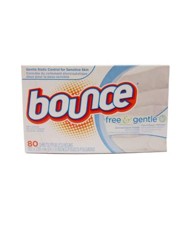 Bounce Free & Gentle Fabric Softener Dryer Sheets 80 ea (Pack of 11)